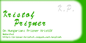 kristof prizner business card